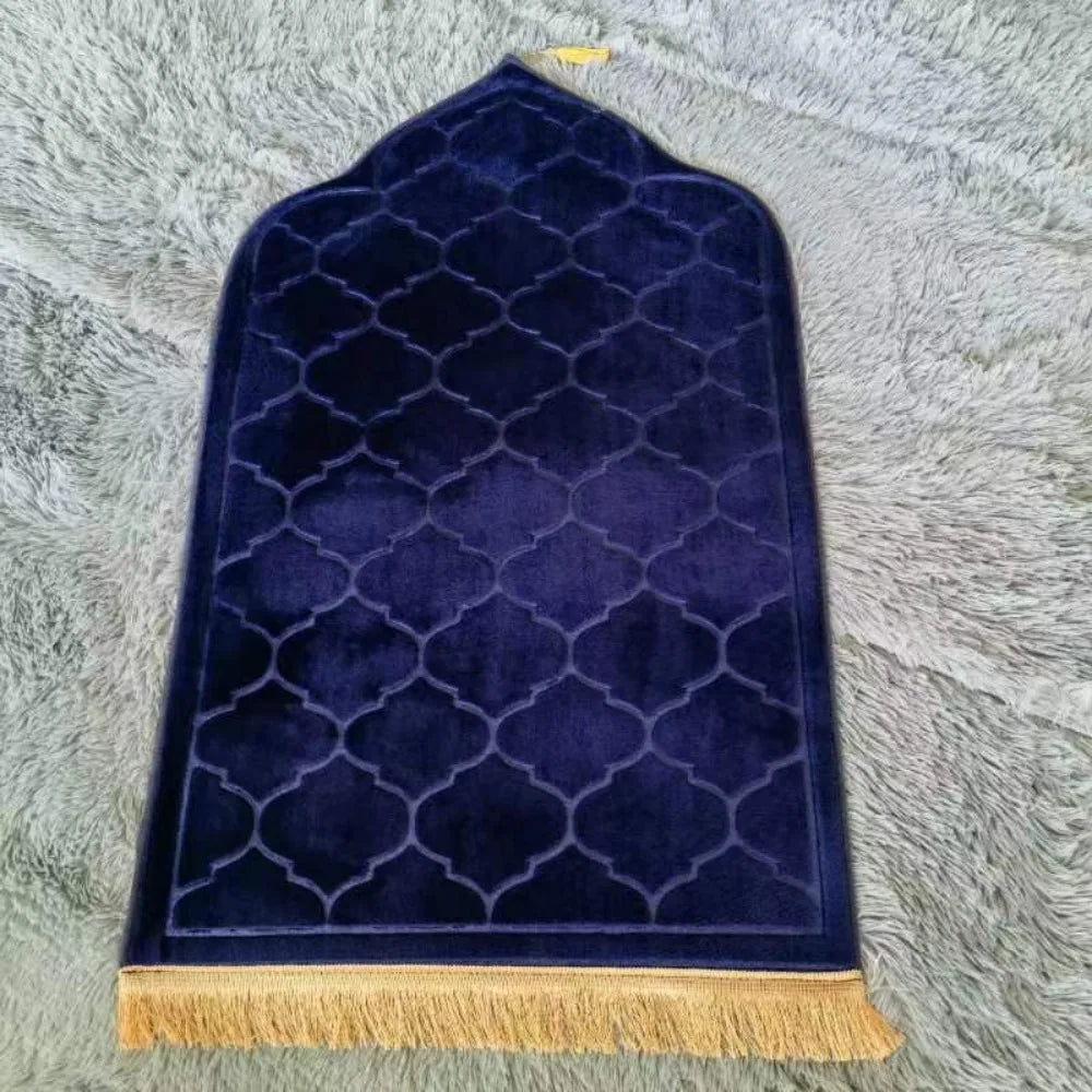 tapis géométrique moderne élégant vert clair bleu marine rouge rose gris clair franges dorées