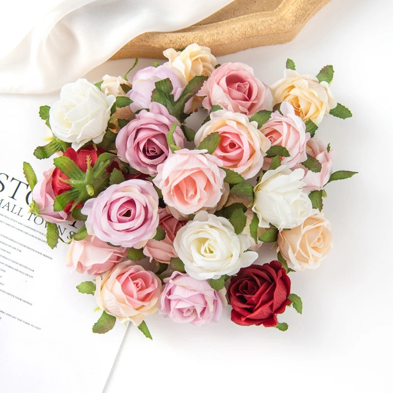 décoration intérieure roses artificielles multicolores classiques mariage anniversaire baby shower
