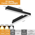 lampe d'angle led noir moderne fixations vis 16w dimmable dali tuya zigbee