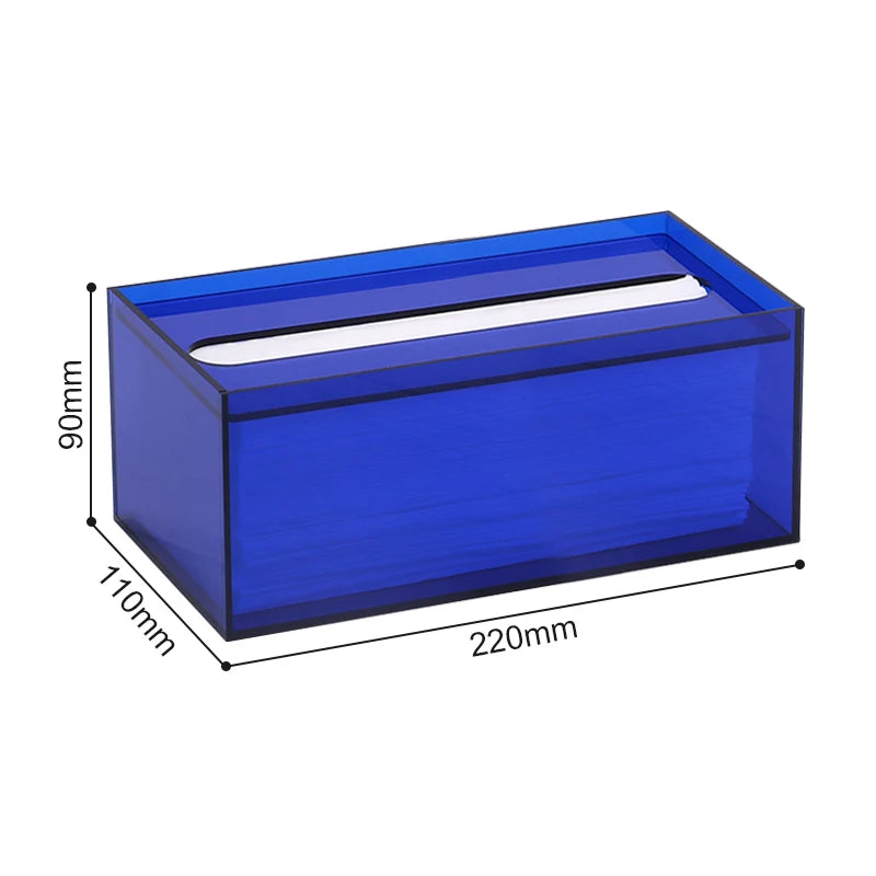boîte mouchoirs transparente acrylique moderne maison table manger décoration intérieure