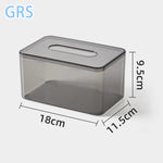 boîte mouchoirs moderne plastique transparent texture bois papier toilette élégant rangement salon