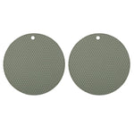 tapis silicone moderne rose gris vert olive texture nid d'abeille carré rond cuisine