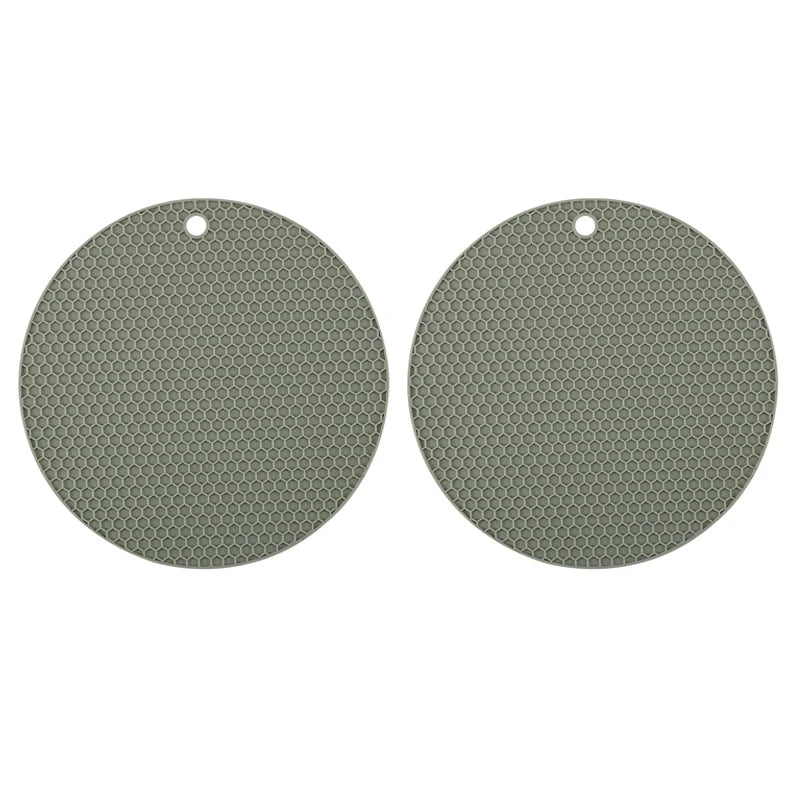 tapis silicone moderne rose gris vert olive texture nid d'abeille carré rond cuisine