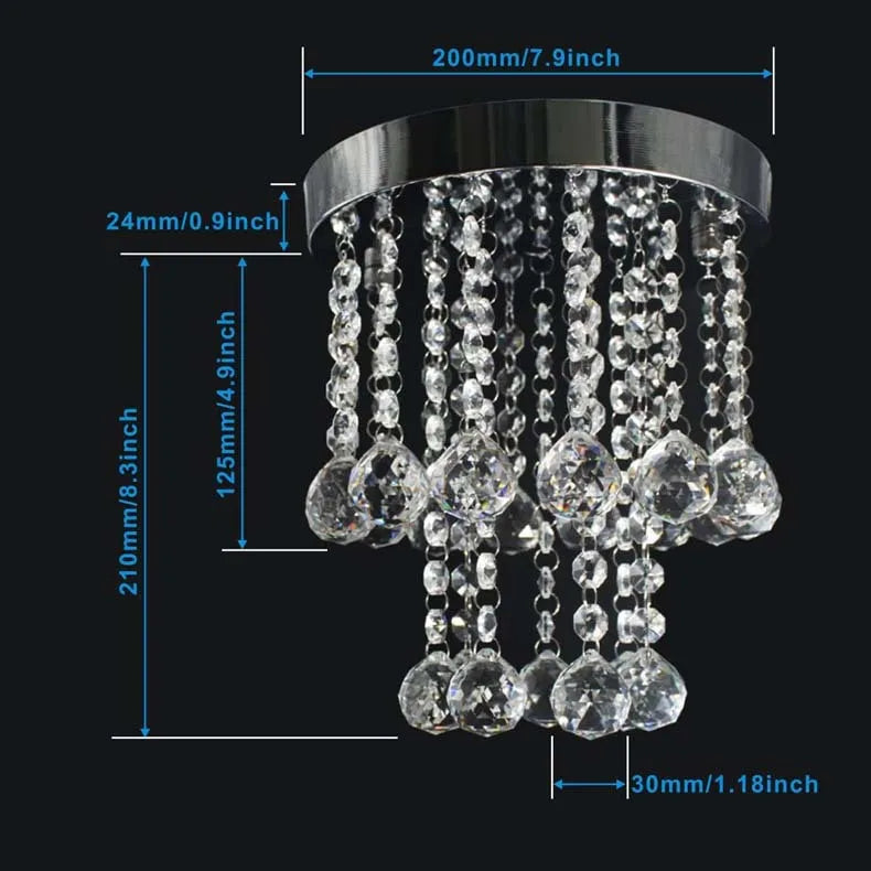 lampe suspendue cristal modernes élégantes transparentes argentées éclairage cuisine montée surface toucher interrupteur led