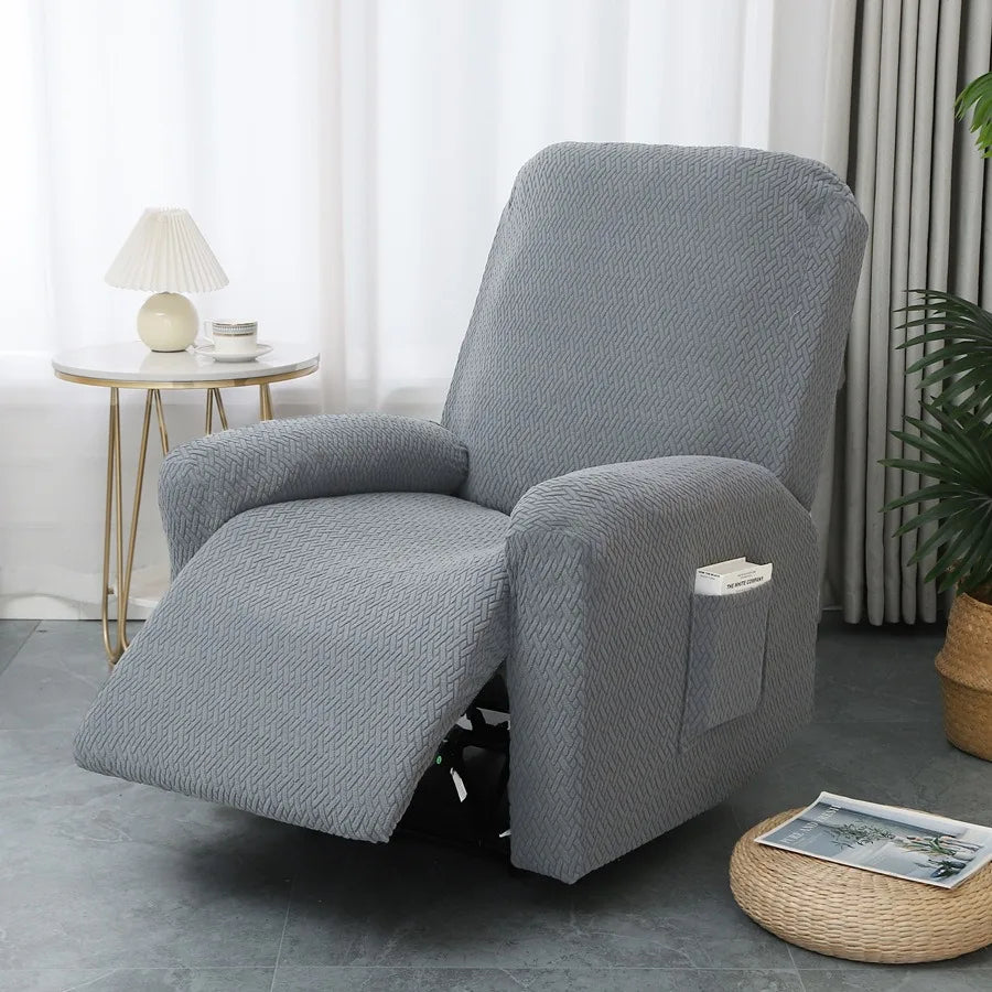 housses fauteuil relax tissu motifs gris moderne adhésif poche salon extérieur
