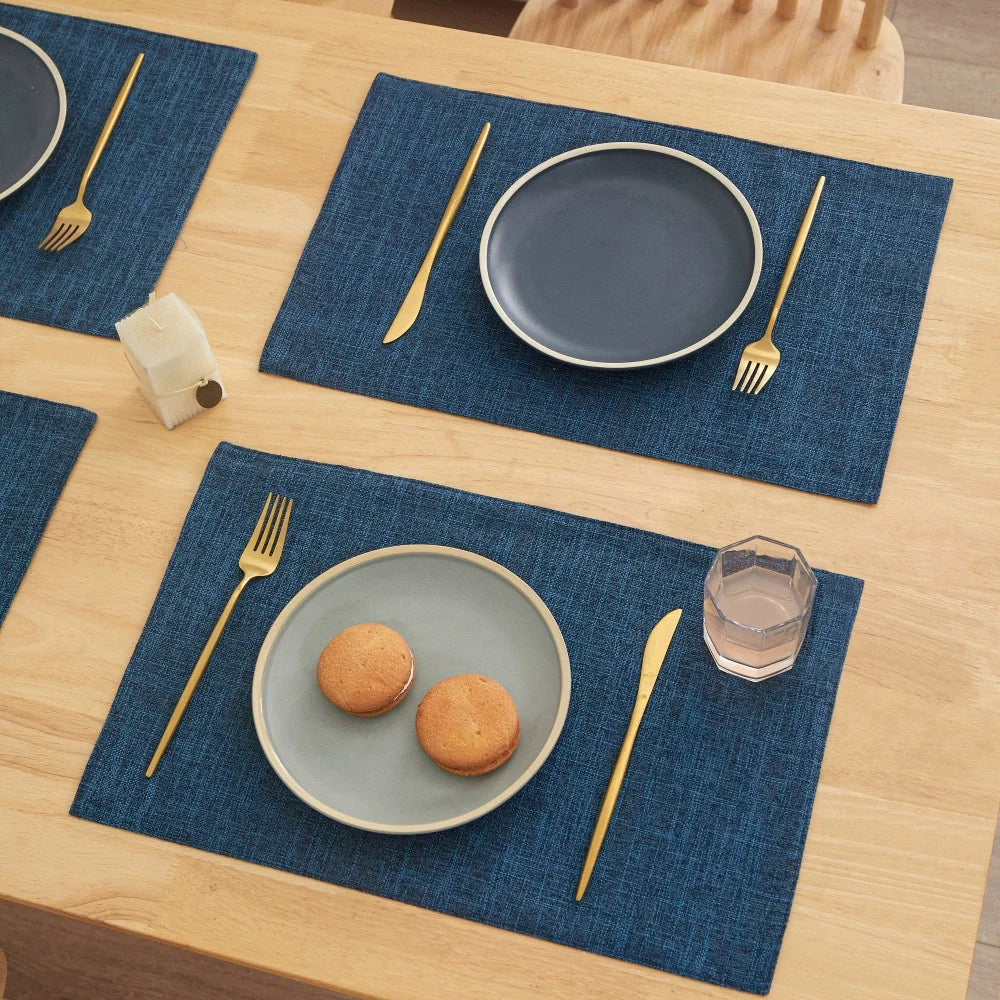 serviettes table lin classiques opaques beige gris noir vert rose bleu respectueuses l'environnement
