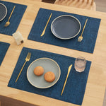serviettes table lin classiques opaques beige gris noir vert rose bleu respectueuses l'environnement