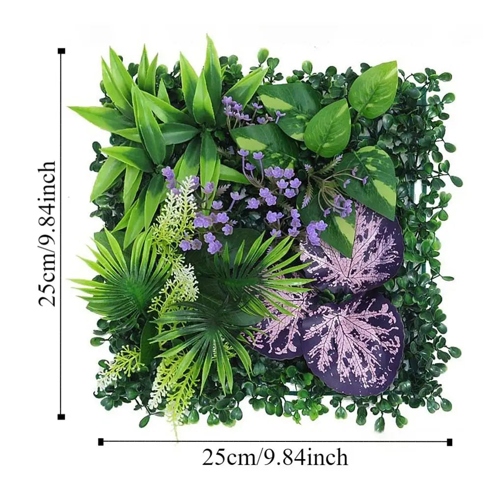 plantes artificielles feuilles vert rouge violet blanc modernes naturelles 25cm 25cm