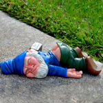 statuette lutin nain bleu vert réaliste comique jardin extérieur 12cm 15cm 18cm 24cm