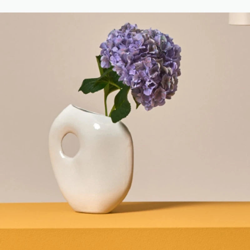 vase céramique forme organique asymétrique moderne minimaliste couleur beige terracotta rose bleu marine