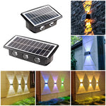 lampes murales solaires decoratives modernes texturées couleur blanc rouge bleu verte fixations murales panneau