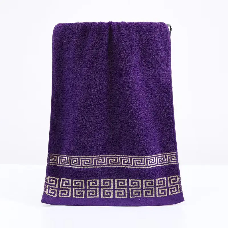 serviettes coton halloween marron blanc bleu violet motif géométrique doré rapide absorbantes 34x73cm