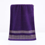 serviettes coton halloween marron blanc bleu violet motif géométrique doré rapide absorbantes 34x73cm