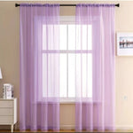 rideaux transparents modernes couleur violet blanc fenetre voilage decoratif textiles maison