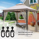 boucles rideau gazebo noir clips anti corrosion utilisation multiple moderne résistance durableextérieur PVC