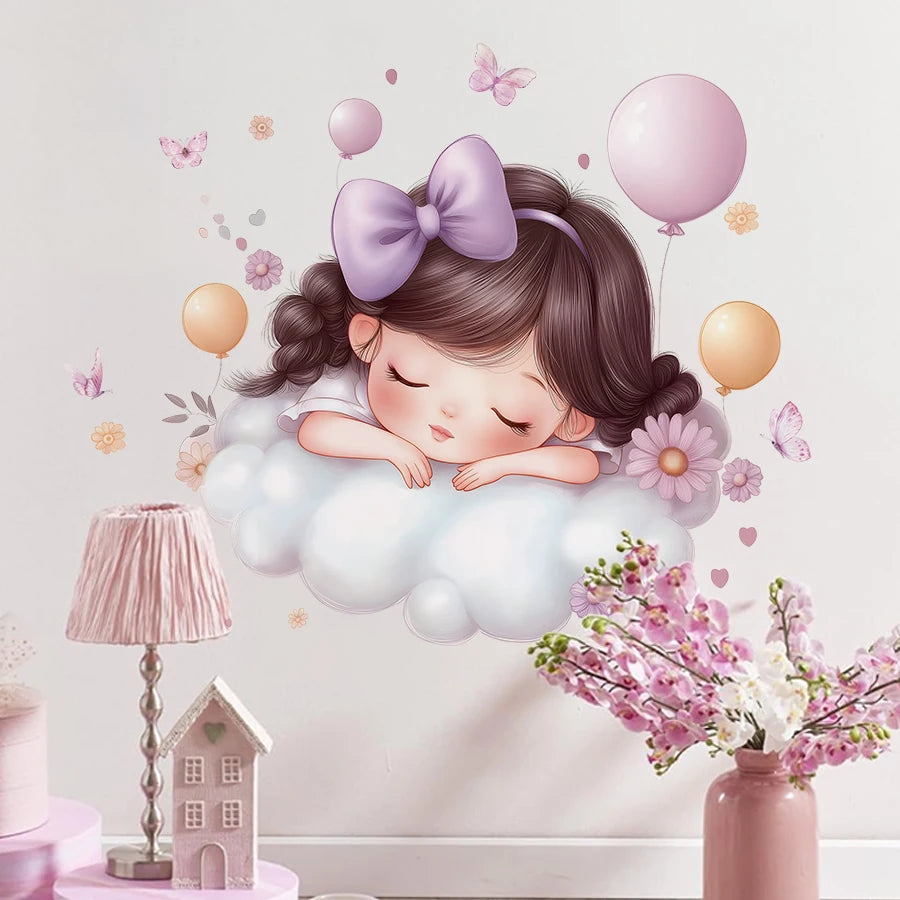 Sticker déco chambre fille papillons
