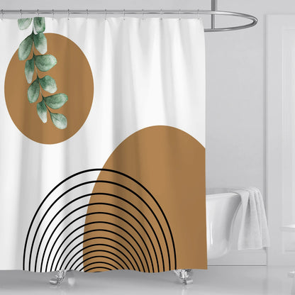 Rideau de douche imperméable au style abstrait