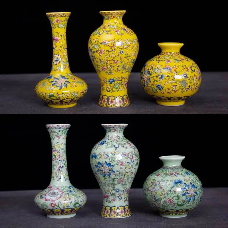 Vase en céramique coloré vintage – pot décoratif fleurs séchées