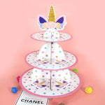 support cupcakes iridescent moderne rayures horizontales motifs floraux dorés anniversaire festive