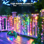 guirlande lumineuse solaire multicolore 100 led 3m moderne jardin fêtes mariage noël