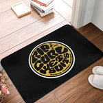 tapis sol personnalisé antidérapant imperméable rip curl motif surf noir jaune décoration maison