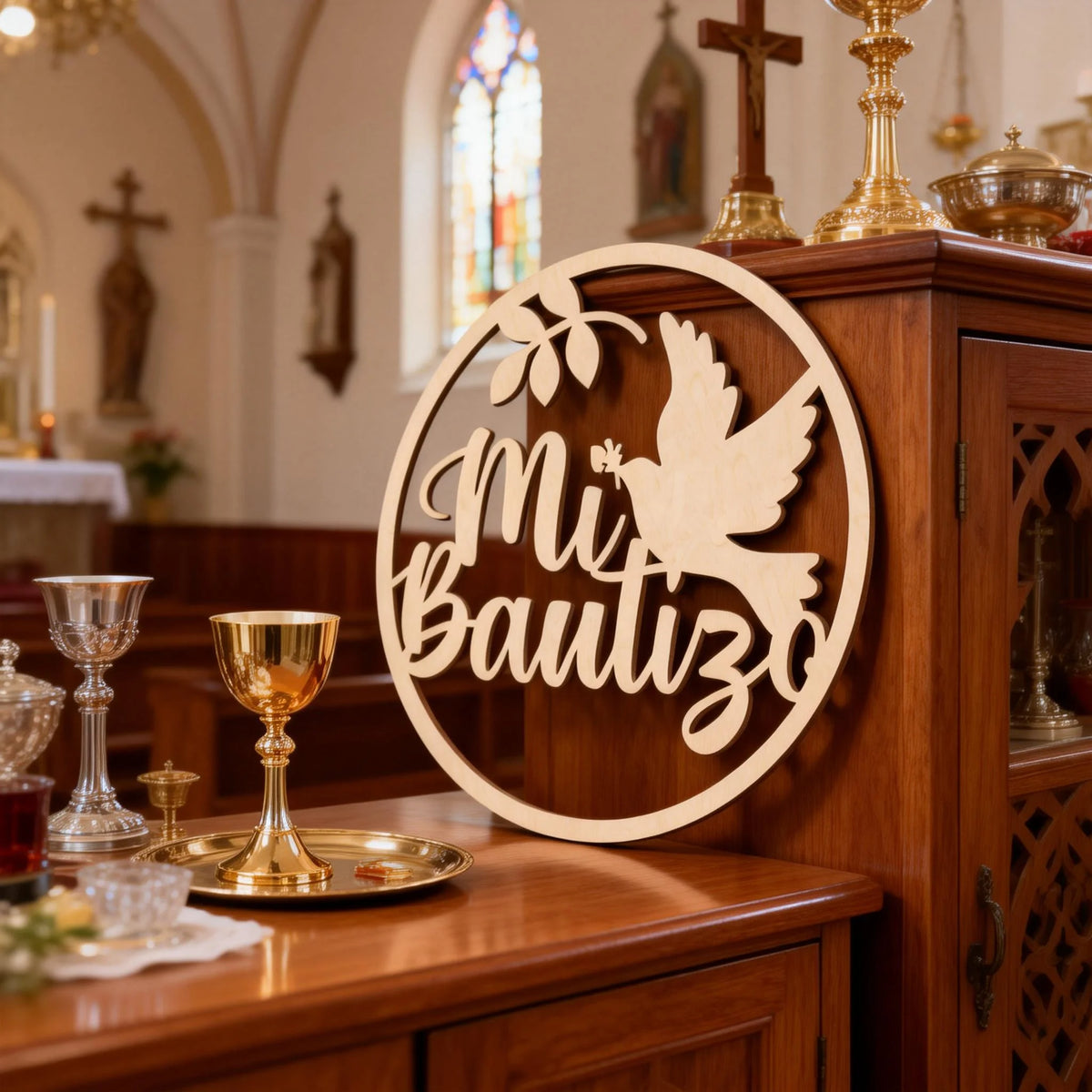décoration murale bois mi bautizo oiseau feuilles christening party supplies baby baptism gift artisanal