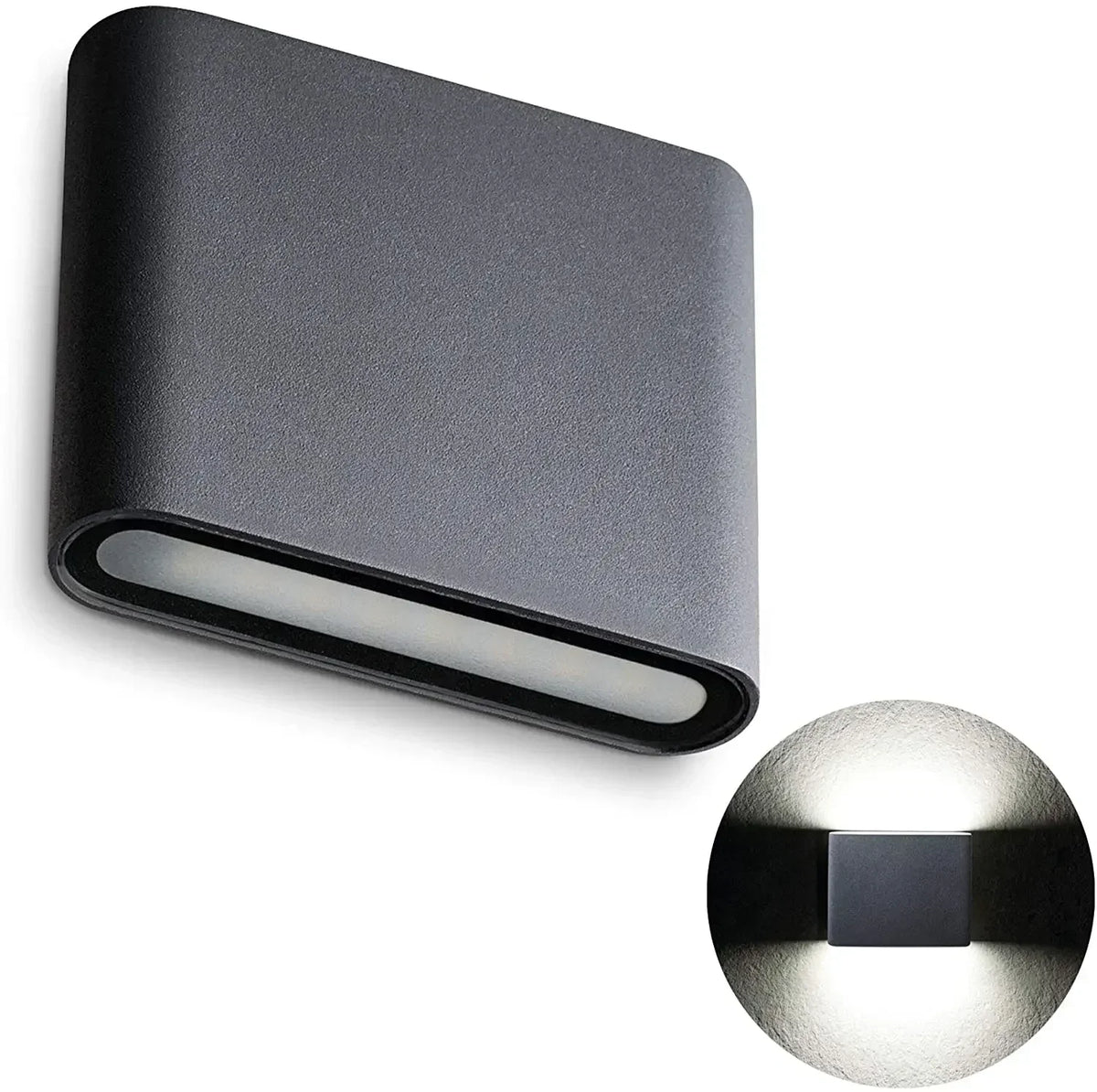 appliques murales led modernes 6w 12w 20w verre trempé ip65 hydrofuge