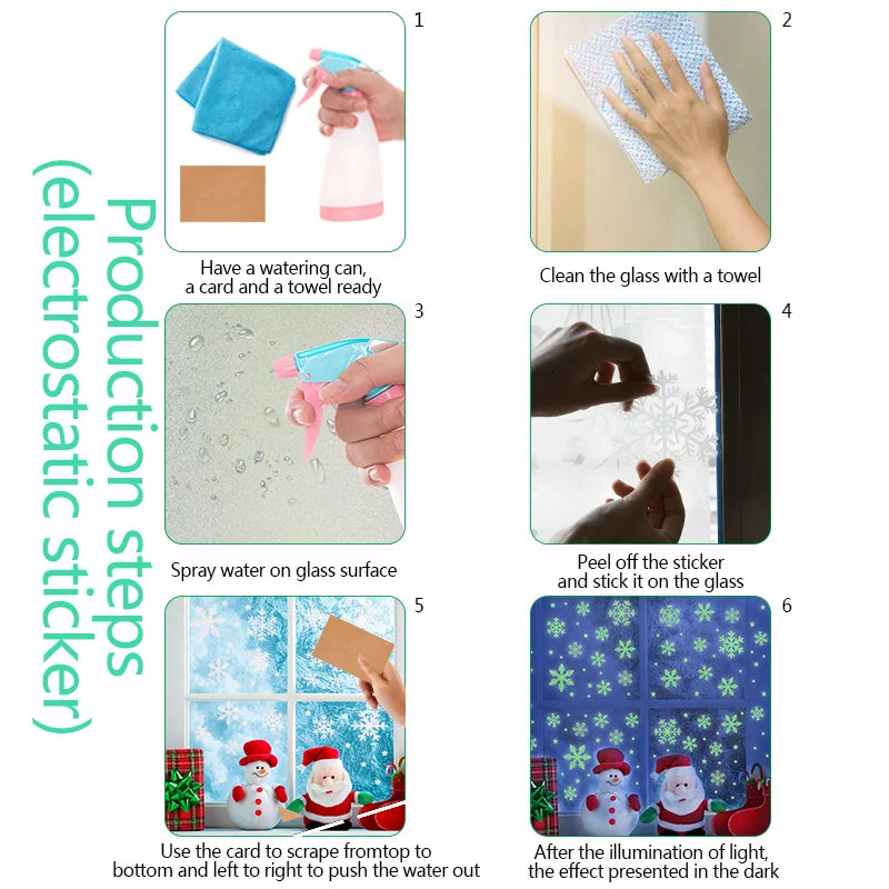 Détail autocollant PVC flocon de neige sur verre de salle de bain