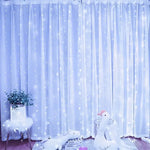 rideau lumineux led blanc étoiles décoration Noël mariage fête intérieur extérieur télécommande usb