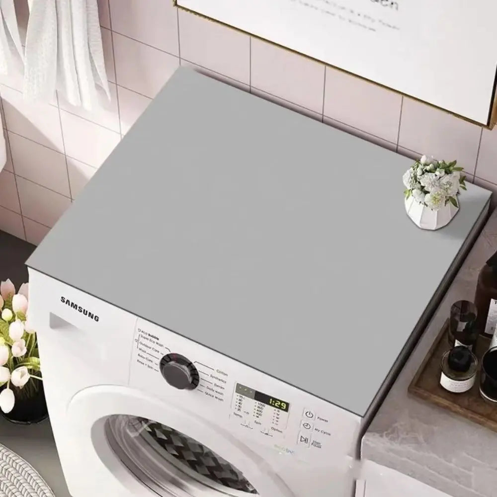 protège lave linge adhésif motif floral moderne gris noir beige vert bleu