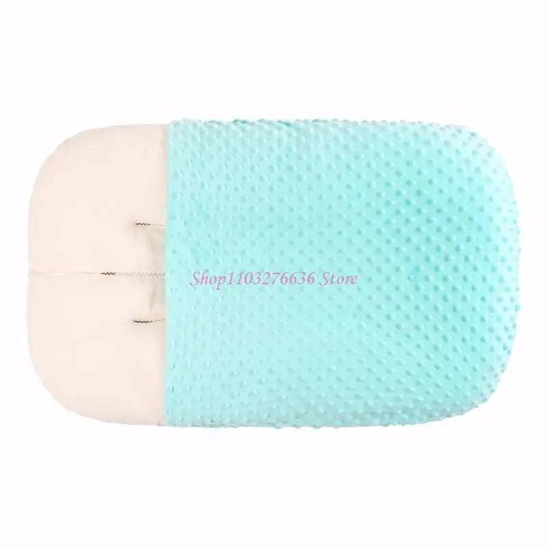 housse coussin coton blanc rose bleu clair pointillés moderne nouveau né bébé chambre enfants