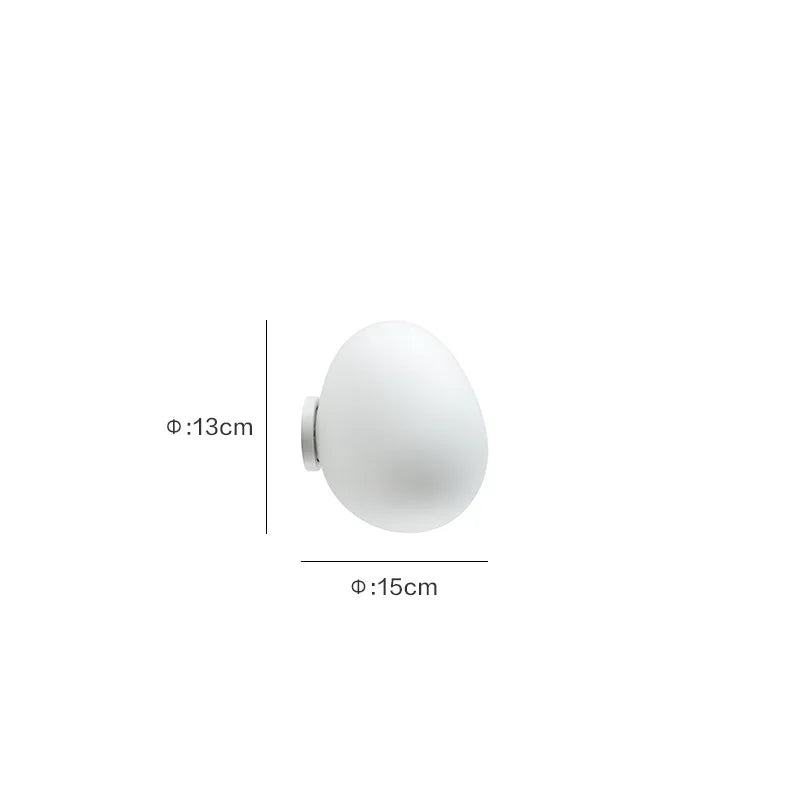 lampe mur moderne verre blanc opaque fixée mur 6000K 3000K