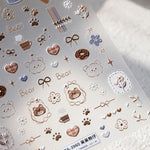 autocollants kawaii ours coeurs flocons motifs floraux mignon manucure décoration diy opaques