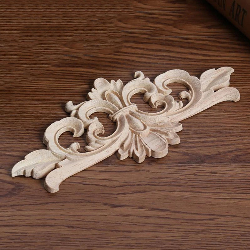 applique murale bois sculpté floral baroque beige opaque decoration interieur