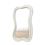 miroir mural moderne rose blanc forme organique ondulée fixe mur transparent decoration ludique