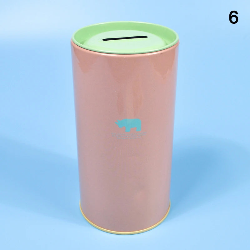 tirelire forme animal moderne simple métal couleur vert rose bleu clair pastel