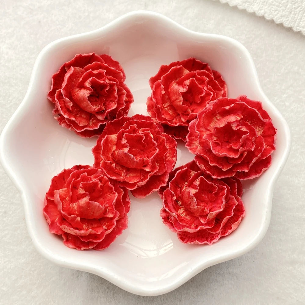 fleurs artificielles rose rouge jaune bleu violet blanches relief décor scrapbooking bricolage artisanat