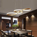 suspension lumineuse moderne infini noir blanc or 75cm 249lm led dimmable