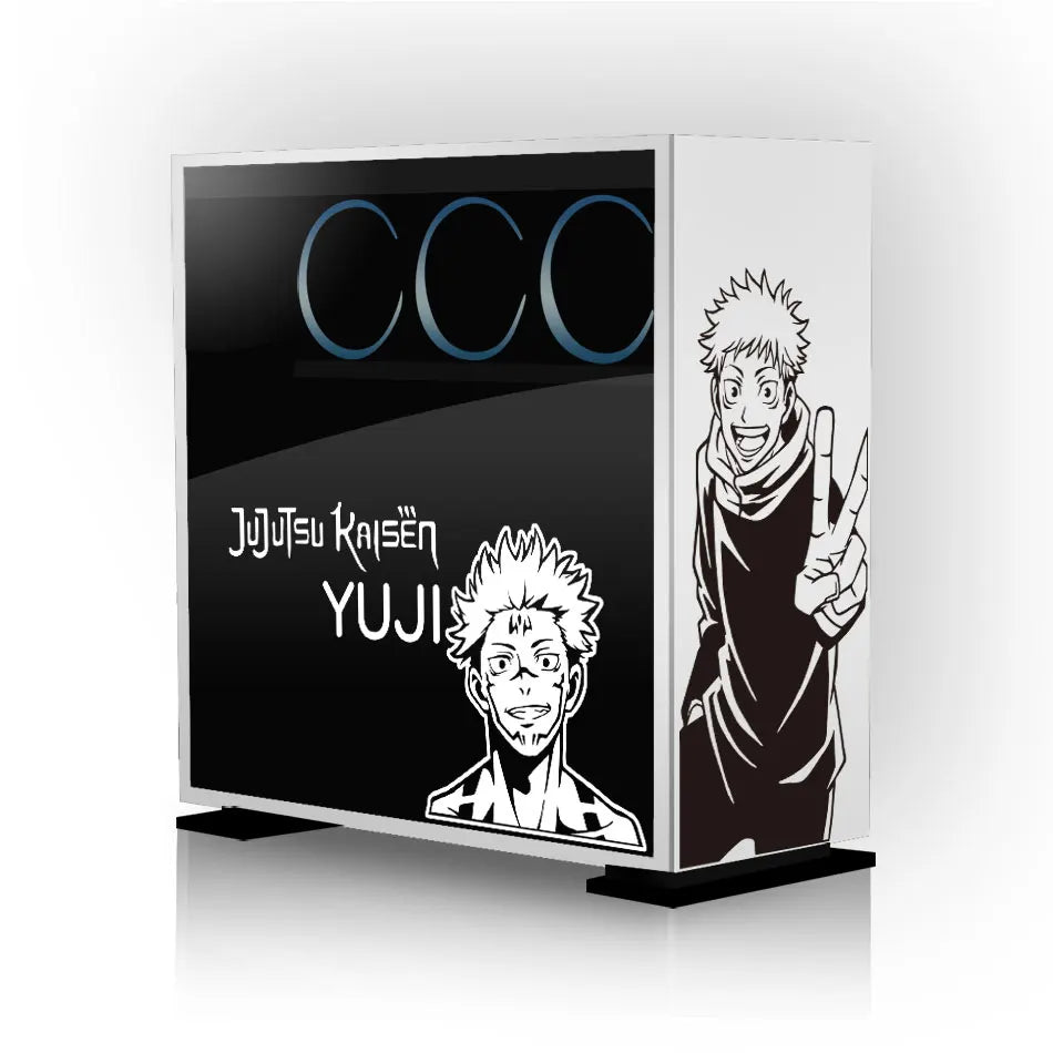 autocollants graphiques anime gojo yuji blanc noir décoration boîte rangement modernes stickers opaques