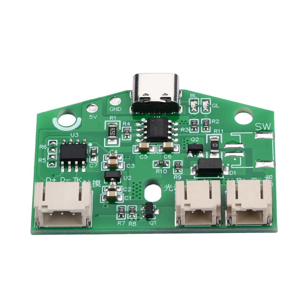 lampe tactile usb charge batterie led protection yeux module électronique vert interface tactile bleu