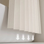 rideau douche pliable polyester tufté rayures verticales beige gris vert rose moderne opaques
