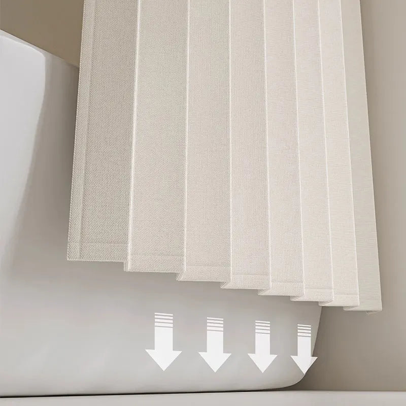 rideau douche pliable polyester tufté rayures verticales beige gris vert rose moderne opaques