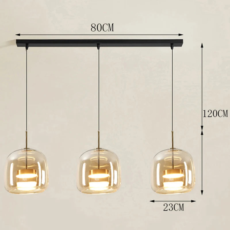 suspension lumineuse moderne transparente dorée câble noir alliage led dimmable certification rohs flux luminescent