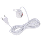 interrupteur électrique moderne câble blanc 4m diamètre 5.5cm blanc