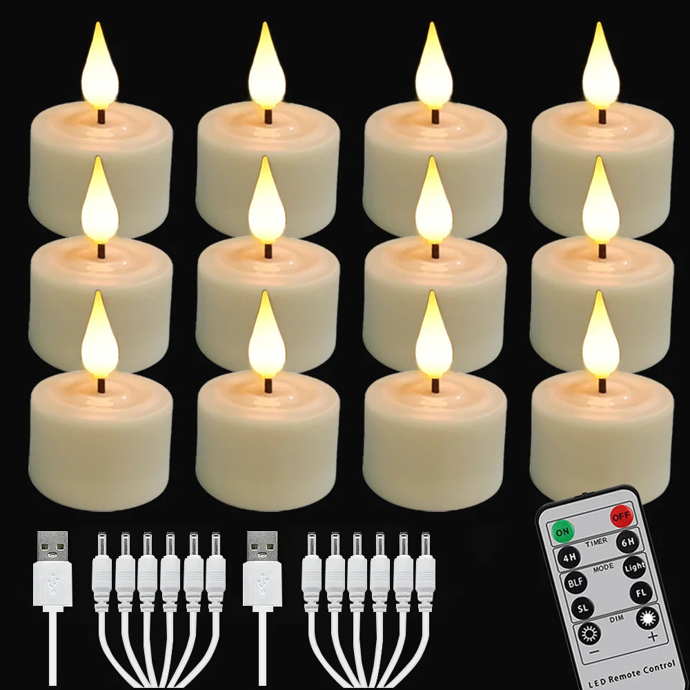bougies led rechargeables blanc modernes télécommande chargeur usb inclusion adhésif minimaliste decorationintérieur