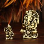 statues ganesha bronze doré détails sculptés traditionnelles indiennes ornement maison