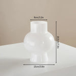 vase transparent verre texturé moderne intérieur décoration florale artificielle minimaliste table accueil