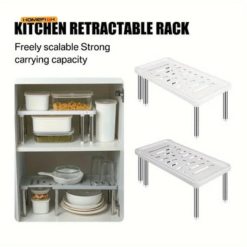 support rangement extensible blanc gris moderne rangements perforés versatile vaisselle contenants alimentaires assiettes bols