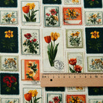 tissu coton imprimé floral vintage motifs champêtres opaques bricolage popeline 145cm DIY