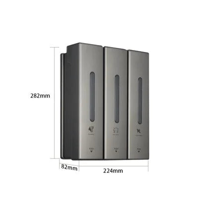 distributeur savon liquide moderne noir blanc adhésif sans perçage grande capacité minimaliste opaques